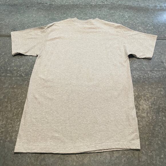 Vintage NOS Fishing Tee Shirt Mens Large Striped USA Comic Funny Dad NWT 90s - Picture 7 of 10